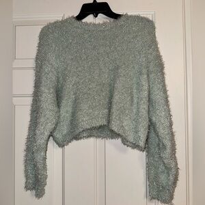 Art Class Fuzzy Sweater - Soft Gray